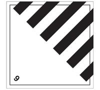 vsafety 6d016at-s Panneau d'avertissement "Danger General diamants, autocollant en vinyle, Carré, 200 mm x 200 mm, noir