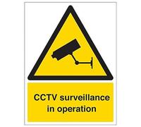 VSafety 6E010BC-R'Circuit Surveillance Camera In Operation' Panneau 300 mm x 400 mm (lot de 3)