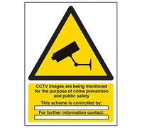 vsafety 6e031bc-s "CCTV surveiller/Images sont signe d'avertissement de sécurité, vinyle autocollant, Portrait, 300 mm x 400 mm, noir/jaune