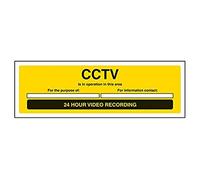 vsafety 6e045ax-r "Caméra de vidéosurveillance en Fonctionnement dans cette Zone/24 heures d'enregistrement vidéo" Panneau d'avertissement de sécurité, en plastique rigide
