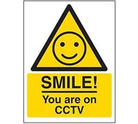 VSafety 6E060AG-R Smile You are on CCTV Panneau en plastique rigide 100 mm x 150 mm-1 mm
