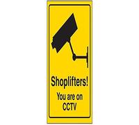 VSafety 6E071AG-SY Panneau auto-adhésif en vinyle Motif Shoplifters You are on CCTV 100 mm x 150 mm, 6E071AU-RY