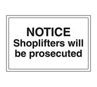 vsafety 72041bf-s informations générales Panneau ", affichage, shoplifters sera être poursuivis," Autocollant, paysage, 400 mm x 300 mm, noir