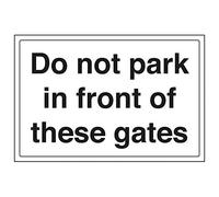 VSafety 74009BA-R'Do Not Park In Front of These Gates Lot de 3 panneaux 300 mm x 200 mm