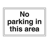 vsafety 74015ba-r General, signe "No Parking dans cette Zone, en plastique rigide, paysage, 300 mm x 200 mm, noir