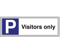 vsafety 74033bj-r General Panneau parking Visiteurs "," uniquement, en plastique rigide, paysage, 450 mm x 150 mm, noir/bleu