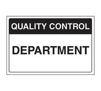 vsafety 75003ba-s General Panneau de contrôle qualité, ", département, autocollant, paysage, 300 mm x 200 mm, noir