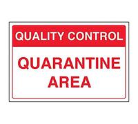VSafety 75012BA-R'Quarantine Area Lot de 3 panneaux de signalisation paysage 300 mm x 200 mm