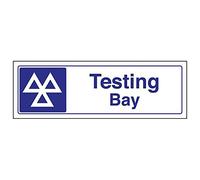 VSafety 78006AX-R'Testing Bay Lot de 3 panneaux de signalisation paysage 300 mm x 100 mm