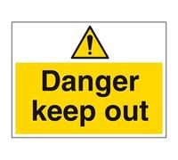 Vsafety avertissement de sécurité "Danger Keep Out", 2 mm Plastique rigide, 400 mm x 300 mm