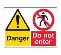 Vsafety avertissement de sécurité "Danger/NE pas ENTRER", 2 mm Plastique rigide, 400 mm x 300 mm
