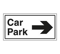 VSafety Car Park Flèche droite Panneau en aluminium composite 300 x 150 mm 3 mm