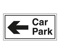 VSafety Car Park Flèche gauche Panneau en aluminium composite 300 x 150 mm 3 mm