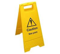 Vsafety Caution Wet Paint - Jaune Sol Sign