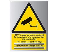 VSafety CCTV Images Are Being Monitored Sign, 6E031BC-ACBRSH
