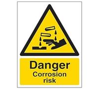 Vsafety "Danger à la corrosion risques" Sign, portrait, (lot de 3), 150 mm x 200 mm, 3
