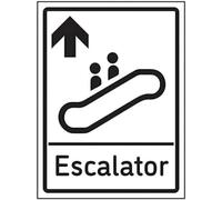 VSafety Escalator Arrow Up - 200 mm x 300 mm - 3 mm en aluminium composite avec anti-graffiti