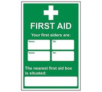 Vsafety "First Aid/Formations aux premiers secours/emplacement" Sign, (lot de 3), 400 mm x 600 mm, 3