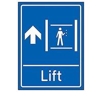 VSafety Flèche de levage en plastique rigide Bleu 200 x 300 mm
