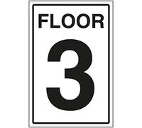 VSafety Floor 3 Plaque autocollante Effet aluminium 200 x 300 mm