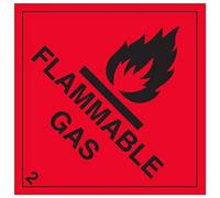 Vsafety "gaz inflammables" Sign, SQUARE, (lot de 3), 200 mm x 200 mm, 3