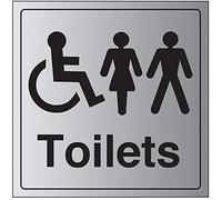 VSafety General Panneau de toilette pour personnes handicapées, 71051AT-ACBRSH