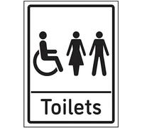 VSafety Lot de 2 toilettes mixtes en aluminium composite anti-graffiti 200 x 300 mm 3 mm