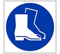 VSafety Lot de 3 panneaux carrés avec logo de chaussures, 150mm x 150mm, 3