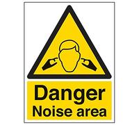 VSafety Lot de 3 panneaux « Danger Noise Area », 300mm x 400mm, 3