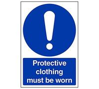 VSafety Lot de 3 panneaux de protection pour vêtements Must Be Worn, 200mm x 300mm, 3