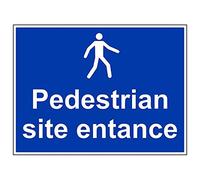 VSafety Lot de 3 panneaux de signalisation pour piétons Motif paysage, 600mm x 450mm, 3