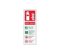 VSafety Lot de 3 panneaux d'identification pour eau et additif Motif portrait, 100mm x 280mm, 3