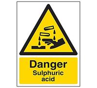 VSafety Lot de 3 panneaux en forme d'acide sulfurique Danger, 150mm x 200mm, 3