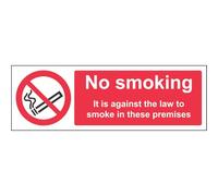 VSafety Lot de 3 panneaux "No Smoking/Against The Law", 300mm x 100mm, 3