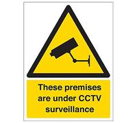 VSafety Lot de 3 panneaux « These Premises Under CCTV Surveillance », 300mm x 400mm, 3