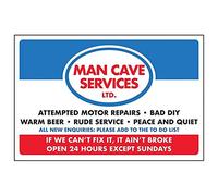 VSafety Man Cave Services Ltd Panneau autocollant pour réparation de moteur 400 mm x 300 mm