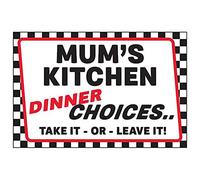 VSafety Mum's Kitchen/Dinner Choices/Take It - Or - Leave It! Panneau - 200 mm x 150 mm - Autocollant