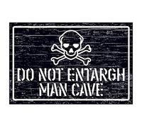 VSafety NV070BA-R Panneau crâne et os croisés Do Not EnTargh Man Cave