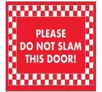 VSafety Panneau Autocollant avec Inscription « Please Do Not Slam This Door ! » 200 mm x 150 mm