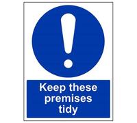 VSafety Panneau autocollant en vinyle avec inscription « Keep This Premises Tidy » - Portrait - 300 mm x 400 mm
