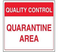 VSafety Panneau de quarantaine - Paysage - 400 mm x 300 mm - Plastique rigide de 1 mm