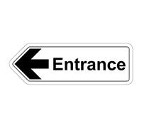 Vsafety Panneau de sécurité en forme de flèche d'entrée gauche en plastique rigide 300 x 100-2 mm