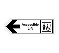 VSafety Panneau de sécurité en forme de flèche vers la gauche 450 x 150 cm
