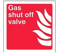 VSafety Panneau de valve d'arrêt de gaz carré en plastique rigide 100 x 100 mm