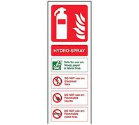 VSafety Panneau d'extincteur hydro-spray Id en plastique rigide 1 mm 100 x 280 mm
