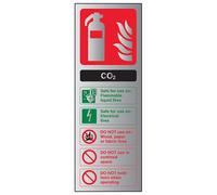 VSafety Panneau d'identification pour extincteur-CO2, 11004AC-R1ABRSH