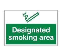 VSafety Panneau d'interdiction de fumer en plastique rigide de 2 mm - Paysage - 300 mm x 200 mm