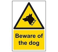 VSafety Panneau en plastique rigide 200 mm x 300 mm Beware Of The Dog