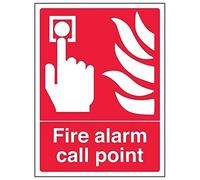 VSafety Panneau en plastique rigide avec alarme incendie - Portrait - 150 mm x 200 mm - 1 mm