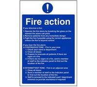 VSafety Panneau en plastique rigide pour hôpital/infirmière 200 mm x 300 mm